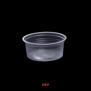 SKP Line Pattern Disposable Round Food Container With Lid