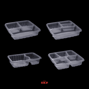 SKP Disposable Compartment Square Plastic Container/Food Packaging With Lid