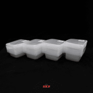 SKP Wave Pattern Rectangular Disposable Plastic Container/Food Packaging Set With Lid (2 X 10 SET/PKT)