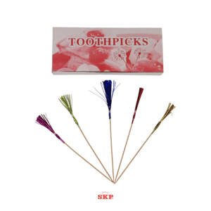 Durable Wooden Fruit Pick With Decorative Firework Strips