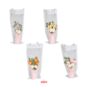 Knitted Bouquet Flowers Gift with Bag
