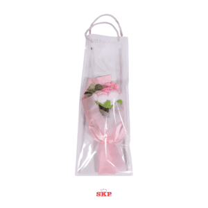 Knitted Rose Bouquet Gift with Bag